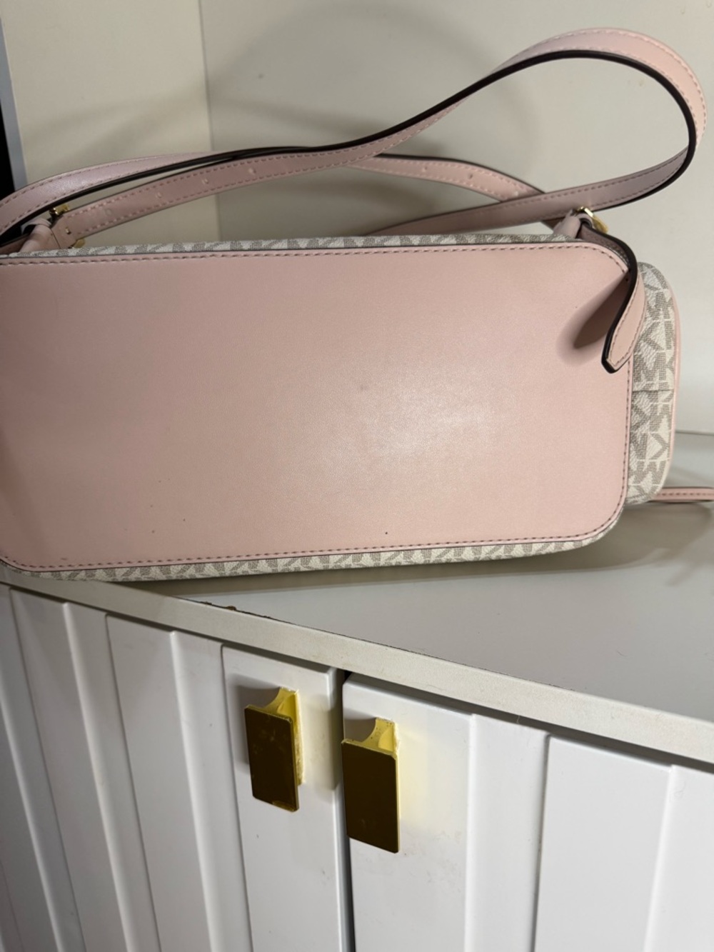 Michael Kors Blush Pink Logo Backpack with Gold Chain Large - Picture 14 of 14